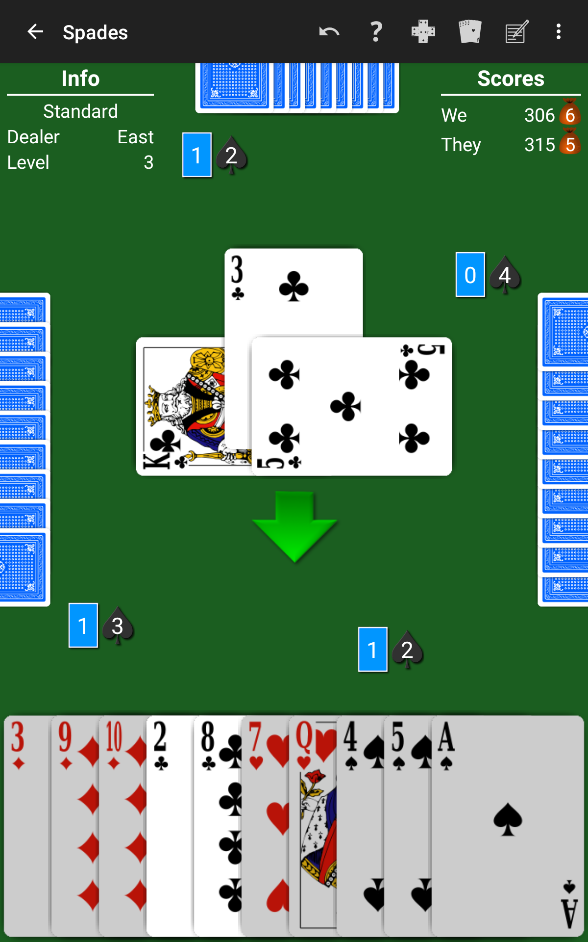 NeuralPlay Spades play your favorite variant, learn with AI hints
